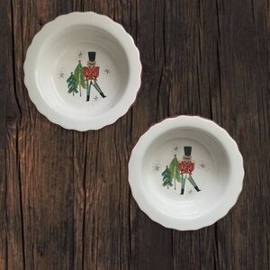 Set of Two Robert Stanley Christmas Nutcracker Bowls